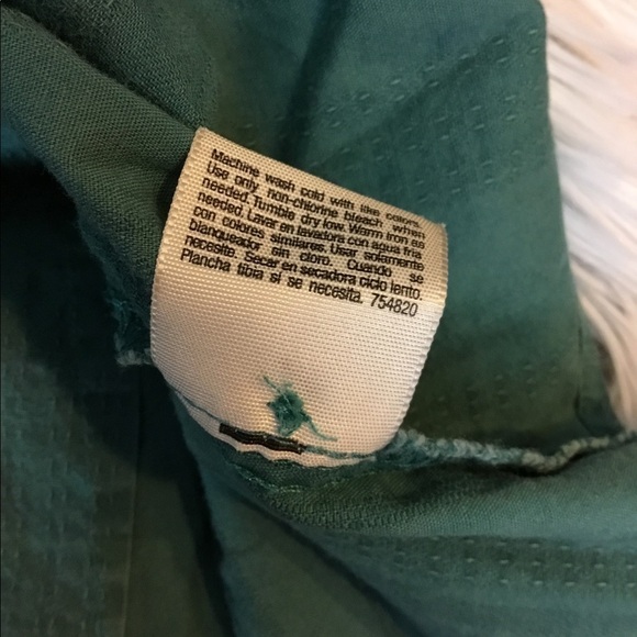 ST Johns Bay 1X womans stretch green button down sleeveless top - Picture 7 of 12